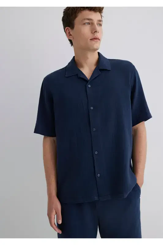 Синяя рубашка Regular Fit / Normal Kesim 0211532 - 3