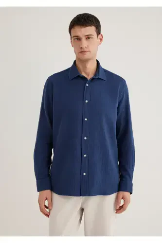 Синяя рубашка Regular Fit / Обычный крой 0211518 - 5