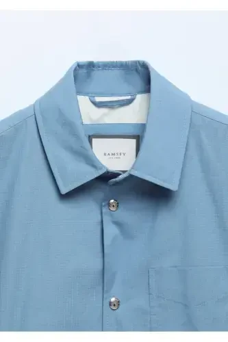 Синяя тканая куртка - 7