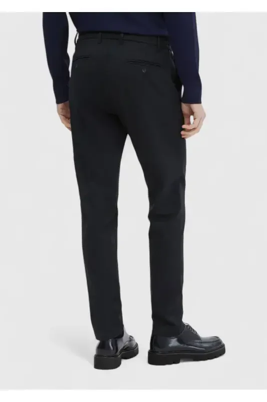 Синие полосатые трикотажные спортивные брюки свободного кроя - 2