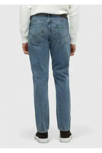 Синие прямые джинсы Regular Fit из 100% хлопка - 6