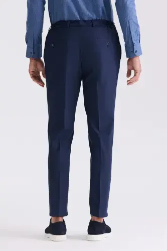 Синие спортивные брюки Comfort Fit с эластичным поясом - 4