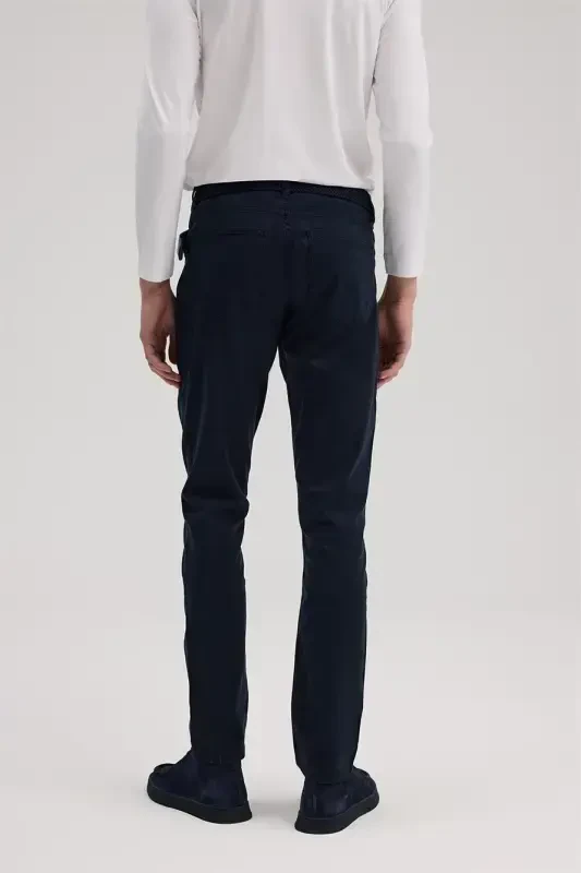 Синие спортивные канвасные брюки Slim Fit - 4