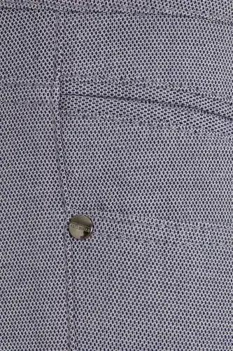 Синие хлопковые брюки-канвас с 5 карманами и узором Regular Fit - 3