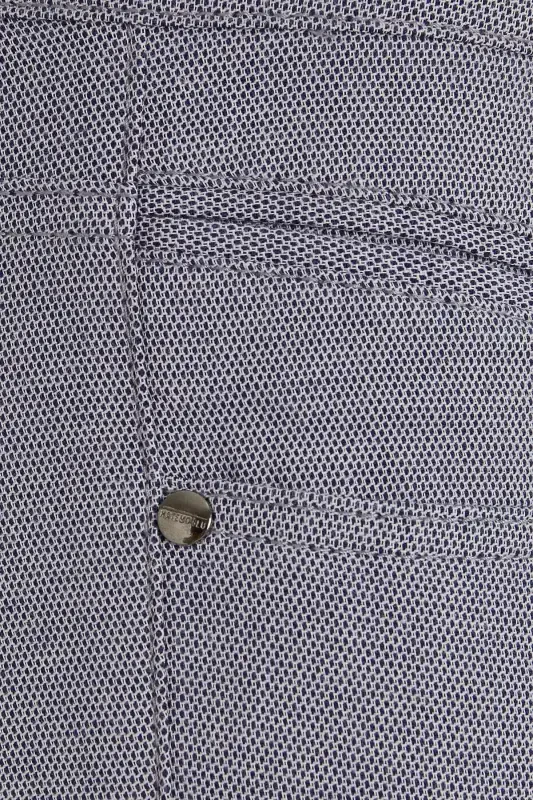 Синие хлопковые брюки-канвас с 5 карманами и узором Regular Fit - 3