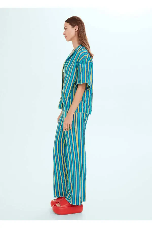 Синие женские брюки 57040381 - 5