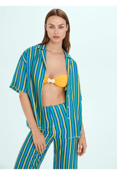 Синие женские брюки 57040381 - 6