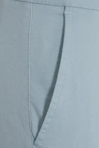 Синий Динамичный Подтянутый Прямой Хлопковый Боковой Карман Канва Холст - 3