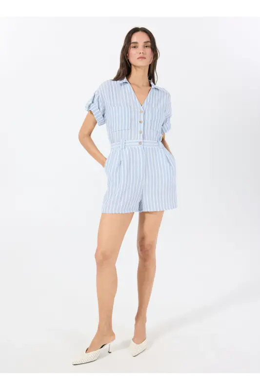 Синий Женский Комбинезон 5SAL40017IW - 2