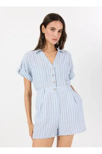 Синий Женский Комбинезон 5SAL40017IW - 3