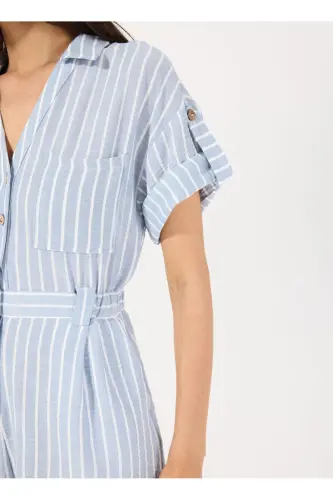 Синий Женский Комбинезон 5SAL40017IW - 4