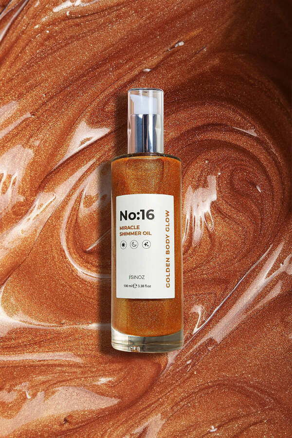 Sinoz No:16 Mucizevi Işıltılı Saç ve Vücut Bakım Yağı 100 ml - Parıltılı Nemlendirici Bakım - 3