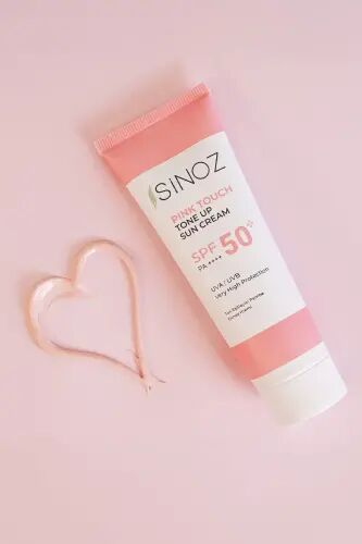 Sinoz SPF 50+ Pink Осветляющий Розовый Солнцезащитный Крем для Лица PA++++ 50 ML - 6