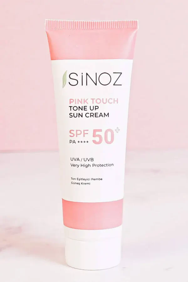 Sinoz SPF 50+ Pink Yorituvchi Pushti Yuz Quyosh Kremi PA++++ 50 ML - 2