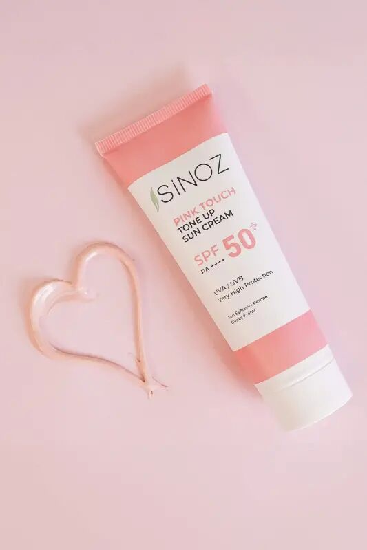 Sinoz SPF 50+ Pink Yorituvchi Pushti Yuz Quyosh Kremi PA++++ 50 ML - 6