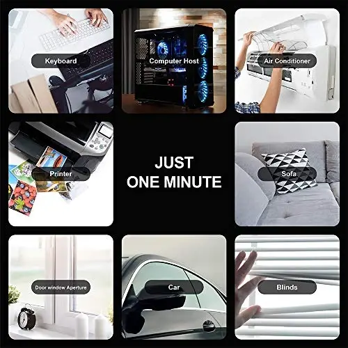 Siqilgan havo 3.0 - Chang, tuklar, uvoqlar, narsalarni tozalash uchun ko'p maqsadli elektr havo purkagich, noutbuk, kompyuter uchun, siqilgan havo ballonlari va konservalangan havoni almashtiradi (toza oq) - 4