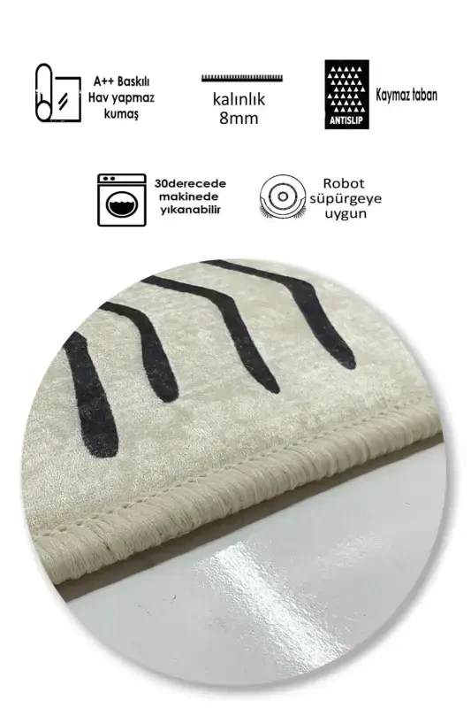 Sirg'almagan taglikli, yuviladigan 2 dona 60x100 - 50x60 hammom gilamcha to'plami - 3