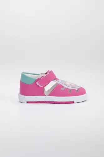 Sirinbebe Side Open Velcro Fuchsia Girl First Step Baby Orthopedic Shoe-FUCHSIA - DILIMLER AYAKKABI (1)