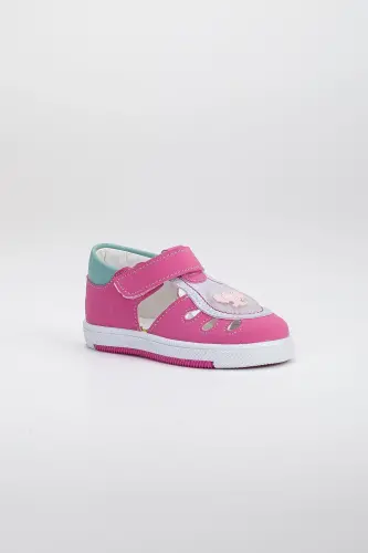 Sirinbebe Side Open Velcro Fuchsia Girl First Step Baby Orthopedic Shoe-FUCHSIA - 3