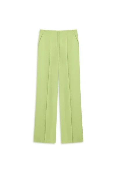 Широкие брюки-клеш с ребристой строчкой - 3