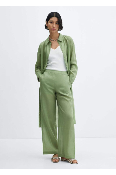 Широкие брюки с высокой талией - MANGO WOMAN (1)