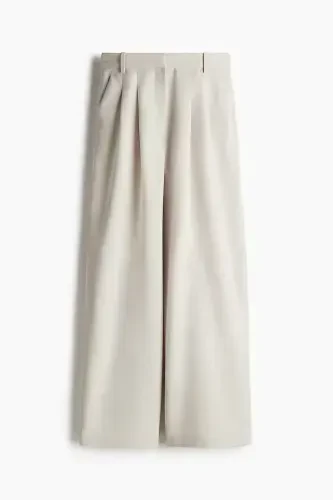 Широкие брюки - Светло-земляной цвет - 5