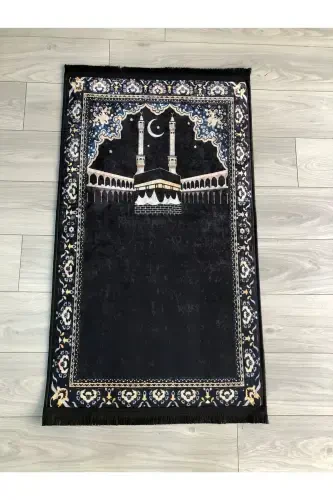 Sirpanmaydigan taglik Mashinada yuviladigan raqamli bosma joynamoz 70x120 sm-Qora oq - 1