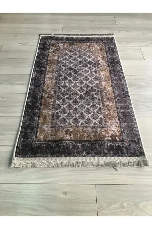 Sirpanmaydigan taglik Mashinada yuviladigan Raqamli bosma joynamoz 70x120sm - To‘q kulrang - 2