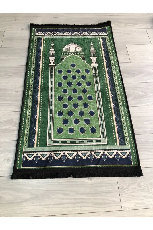 Sirpanmaydigan Taglik Mashinada Yuviladigan Raqamli Bosma Joynamoz 70x120sm-Yashil - 2