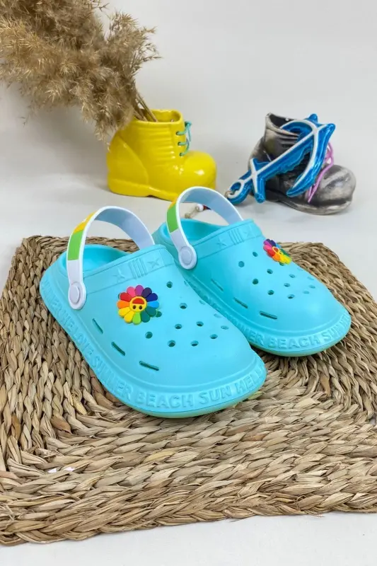 Sirpanmaydigan taglik yozgi bolalar sandal/oyoq kiyimi - Dengiz basseyni sandali - Calx8010-yalpiz yashil - 1