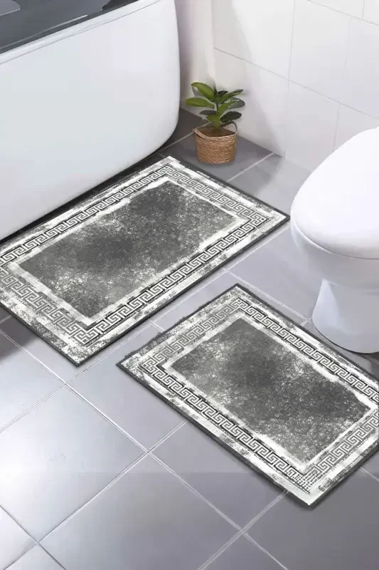 Sirpanmaydigan taglik, yuviladigan lavabo oldidagi gilamcha, hammom gilamchasi, dush oldidagi gilamcha (19)-piramit - COMFORTCO