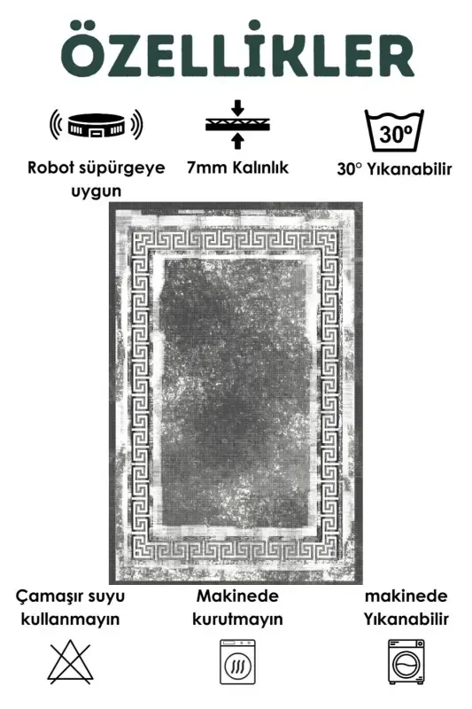 Sirpanmaydigan taglik, yuviladigan lavabo oldidagi gilamcha, hammom gilamchasi, dush oldidagi gilamcha (19)-piramit - 2