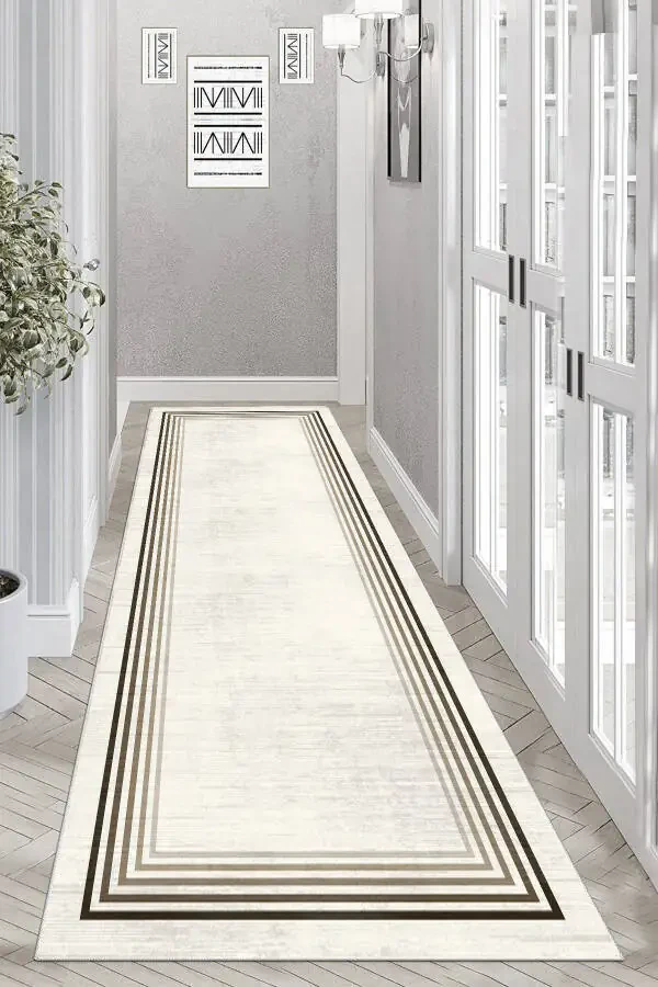 Sirpanmaydigan Yuvish Mumkin Bosiligan Gilam Yo'lak - 2