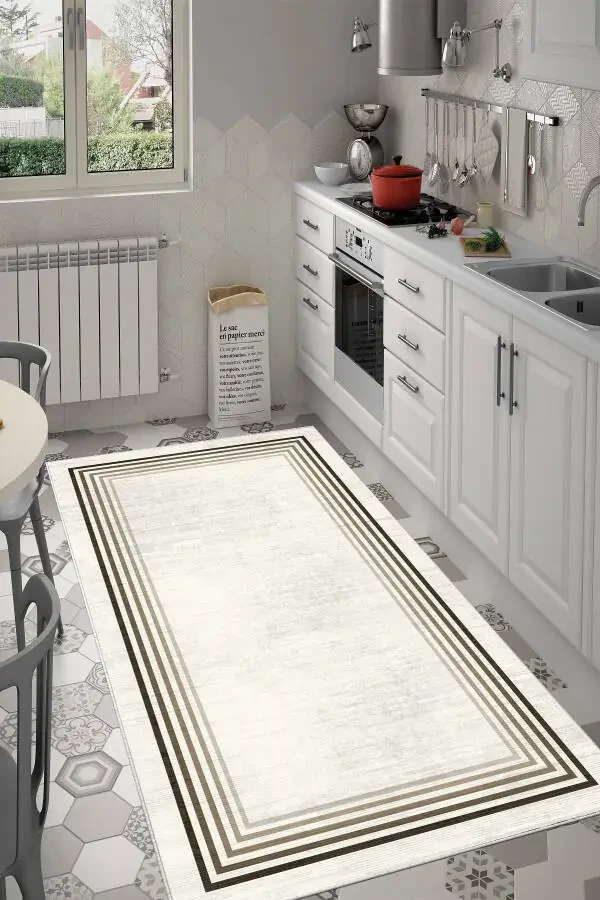 Sirpanmaydigan Yuvish Mumkin Bosiligan Gilam Yo'lak - 3