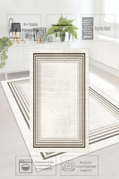 Sirpanmaydigan Yuvish Mumkin Bosiligan Gilam Yo'lak - 4