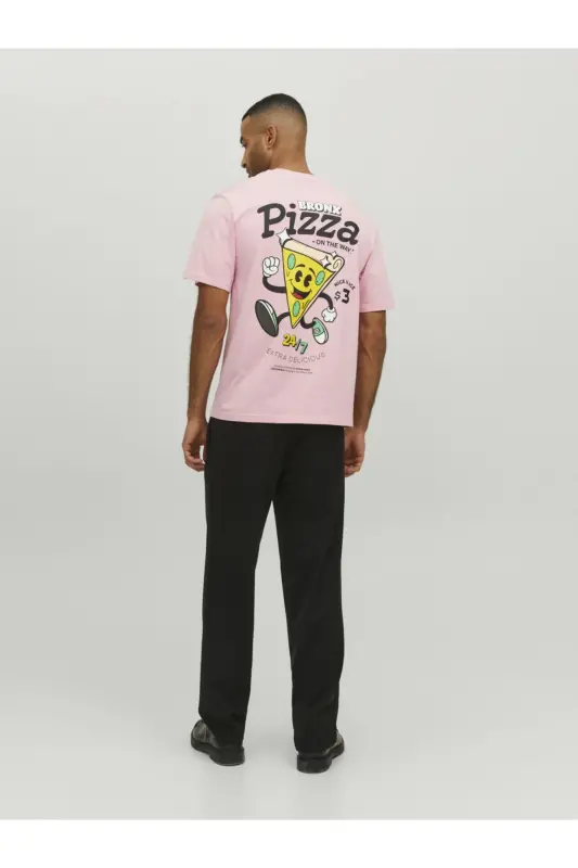 Sirt Baskili Tisört- Taco - Prism Pink - JACK & JONES