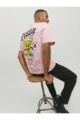 Sirt Baskili Tisört- Taco - Prism Pink - 4
