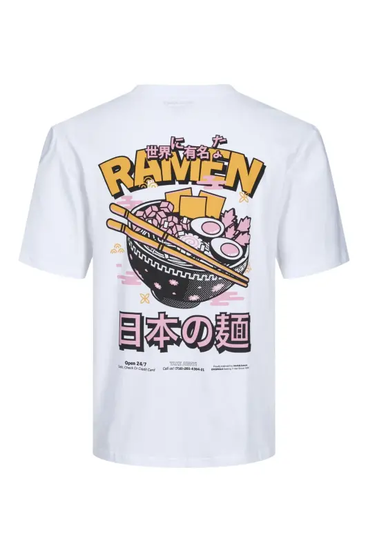 Sirt Baskili Tisört- Taco-White - 5