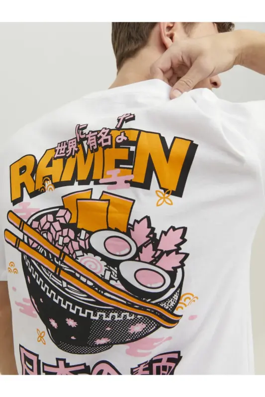 Sirt Baskili Tisört- Taco-White - 6