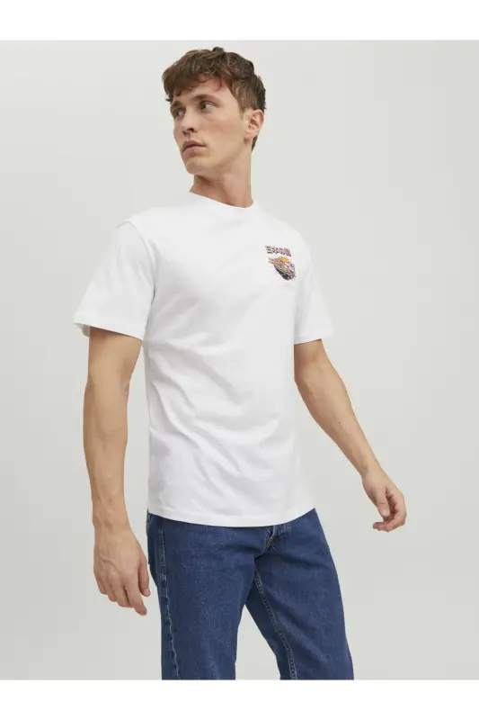 Sirt Baskili Tisört- Taco - White - 2