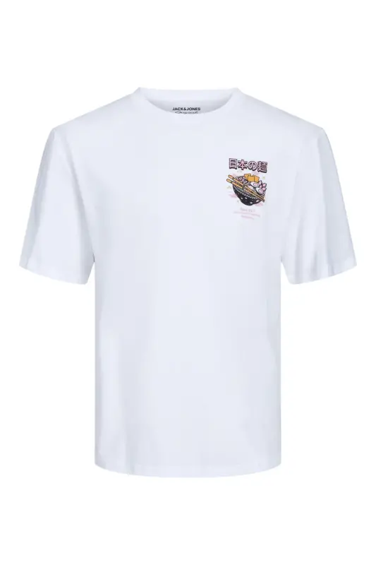 Sirt Baskili Tisört- Taco - White - 4