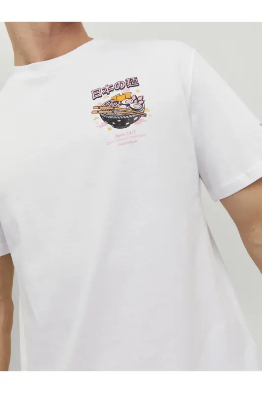 Sirt Baskili Tisört- Taco - White - 7
