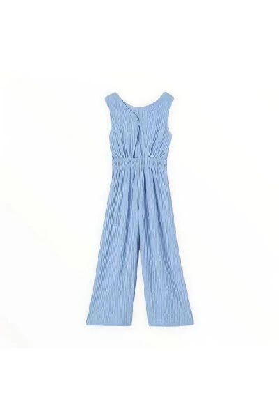 Sırtı Pencere Detaylı Kız Çocuk Kolsuz Tulum-MAVİ - PINK HIPPO KIDS (1)