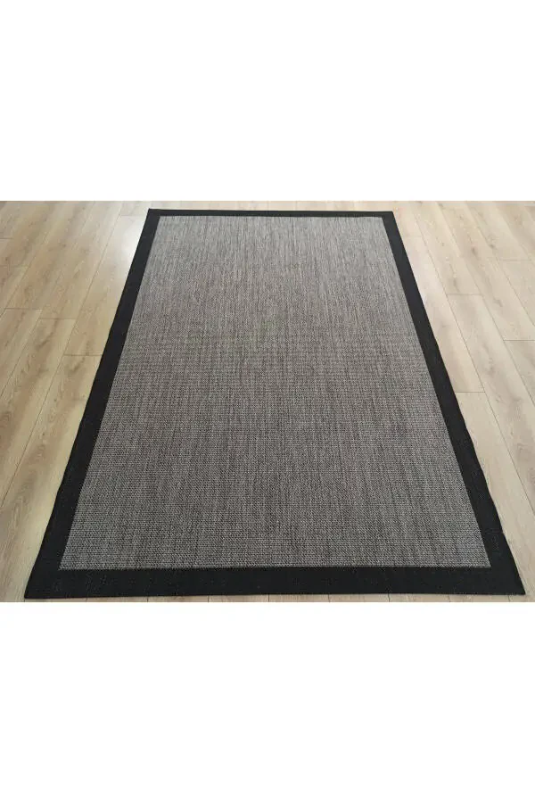 Sisal 9715 Grey / Black Border Jute Sisal Rug - 1