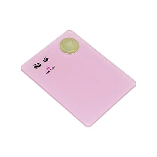 Sisiter 2-da-1 akril kirpik uzatish palitasi + yumaloq jade tosh to'plami kirpik ko'chirish vositasi pedi kirpik tovoq gazetasi (pushti) - SISITER (1)