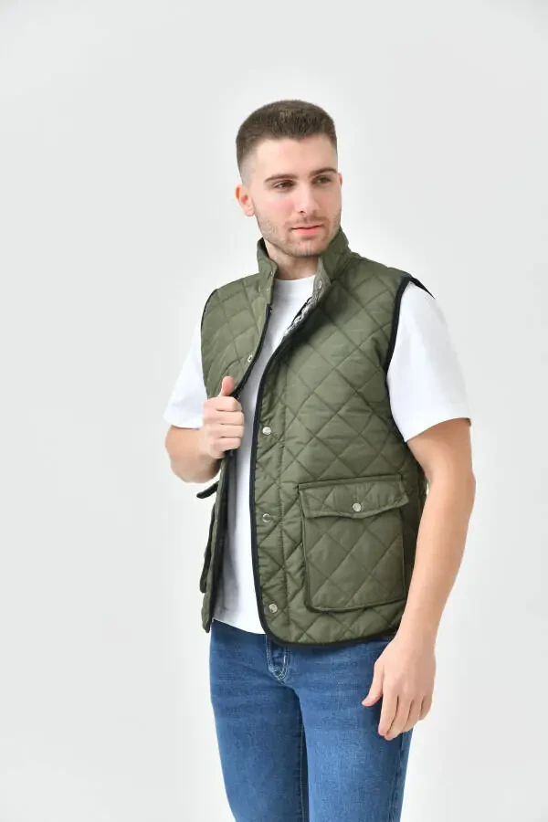 Şişme Yelek Torba Cepli-Haki - 3