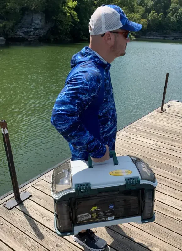 Система хранения рыболовных снастей Plano Outdoor Sports Angled, зеленая/коричневая, 11.5 унций. - 8