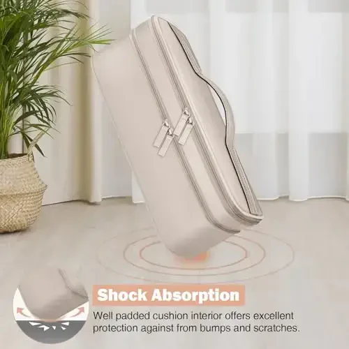 SITHON Shark FlexStyle/SmoothStyle uchun ikki qavatli sayohat sumkasi, Airwrap Styler uchun suv o'tkazmaydigan saqlash organizatori sumkasi, shuningdek Revlon One-Step soch quritgich uchun (faqat sumka) (Champagne) - 7