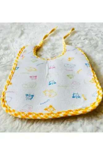 Sıvı Geçirmez Bağcıklı Karışık Desenli 8 Adet Kız Erkek Mama Önlük - 6