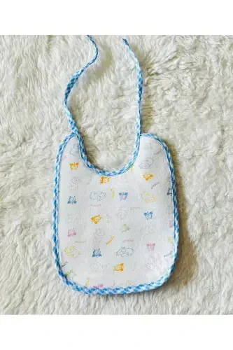 Sıvı Geçirmez Bağcıklı Karışık Desenli 8 Adet Kız Erkek Mama Önlük - 7